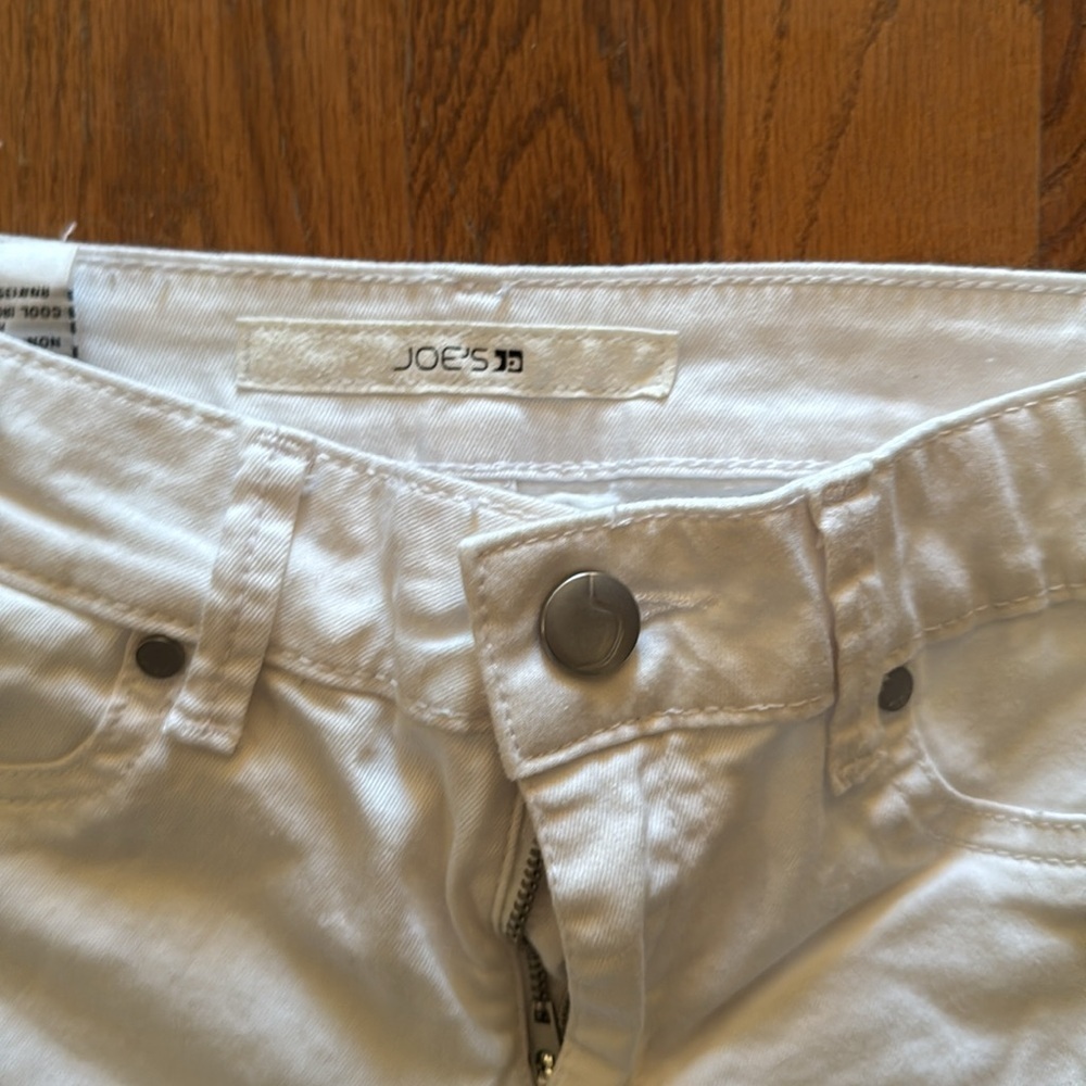 Joe’s Jeans girls white jeans hem zip size 12 - Picture 2 of 5